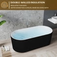 thumbnail image 5 of 67" Freestanding Soaking Bathtub - Modern Acrylic Freestanding Tub with Overflow, 5 of 12