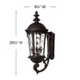 thumbnail image 3 of Hinkley Lighting 1894Bk 25.5" Height 3 Light Lantern Outdoor Wall Sconce In Blac - Black, 3 of 5