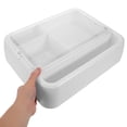 thumbnail image 5 of COSMOBETTY Wall Mounted Bathroom Shelf 1Set White Rectangular Storage for Home Decor, 5 of 8