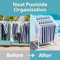 thumbnail image 7 of Coast Modern Pool Towel Rack – 5 Beach Towel PVC Drying Rack for Outdoor & Indoor Use, 7 of 7