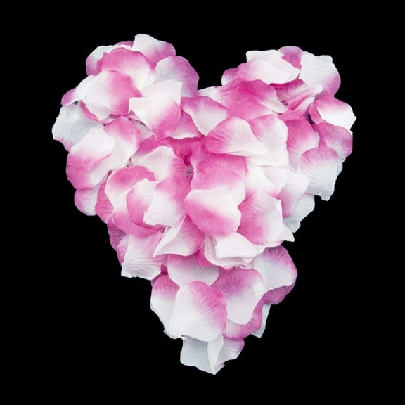 Magik 1000 Pcs Silk Flower Rose Petals Wedding Party Pasty Table Decorations, Various Choices (1000, Sakura & White)