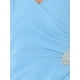 thumbnail image 5 of INSPIRE CHIC Vestido de cóctel sin mangas con escote en V y fruncido, color azul claro, talla 2XL, 5 of 6