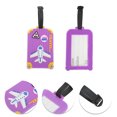 thumbnail image 3 of Unique Bargains 1 Pc Plane Luggage Tag for Travelling Purple Soft Rubber, 3 of 5
