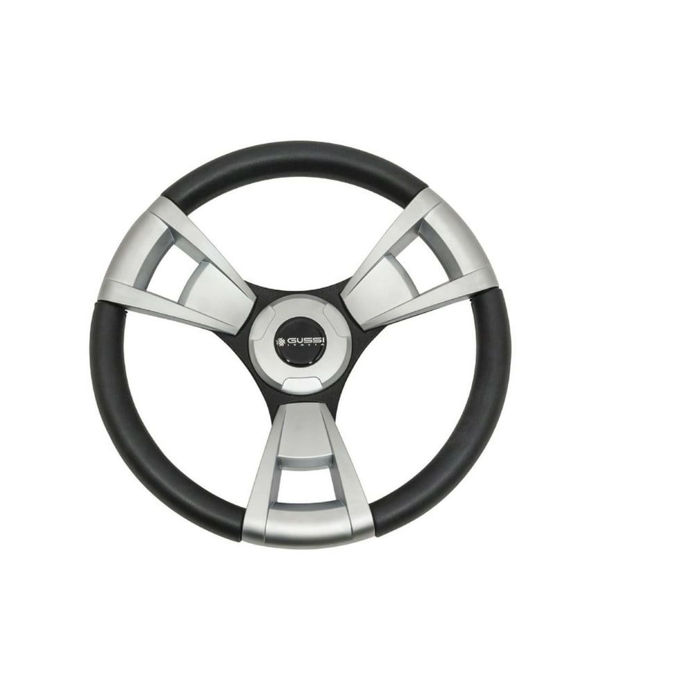 Gussi Brushed Aluminum & Black Steering Wheel for Yamaha G16Drive II