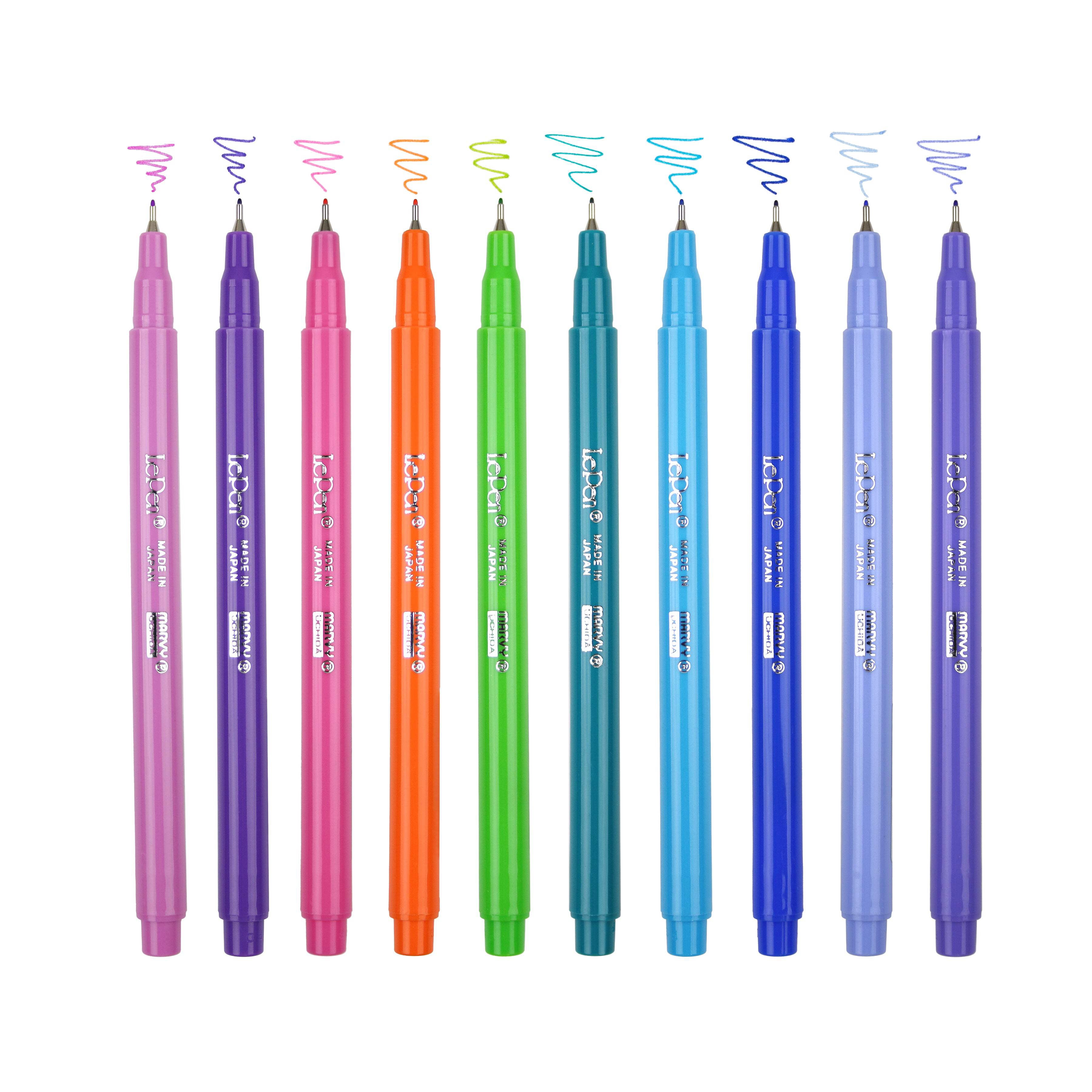 Marvy Uchida Lepen Set: 0.3mm, 10 Bright Colors