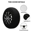 thumbnail image 2 of KLL Skull rose blue flower Pattern 14-17 inch Spare Tire Cover Universal Wheel Protector for Truck SUV Trailer Camping Rv Tire Covers-15 inch, 2 of 6