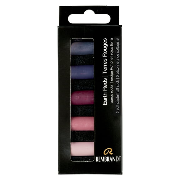 Rembrandt Soft Pastel Set, Half-Stick, 5-Colors, Earth Reds