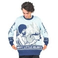 thumbnail image 3 of Bob Ross Happy Little Holidays Blue Ugly Christmas Sweater, 3 of 3
