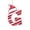 G, variant on 2D Acrylic Alphabet Letter Ornament, Candy Cane Style Bow Decoration for Xmas Tree, Personalized Initial Pendant, Holiday Party Hanging Keepsake