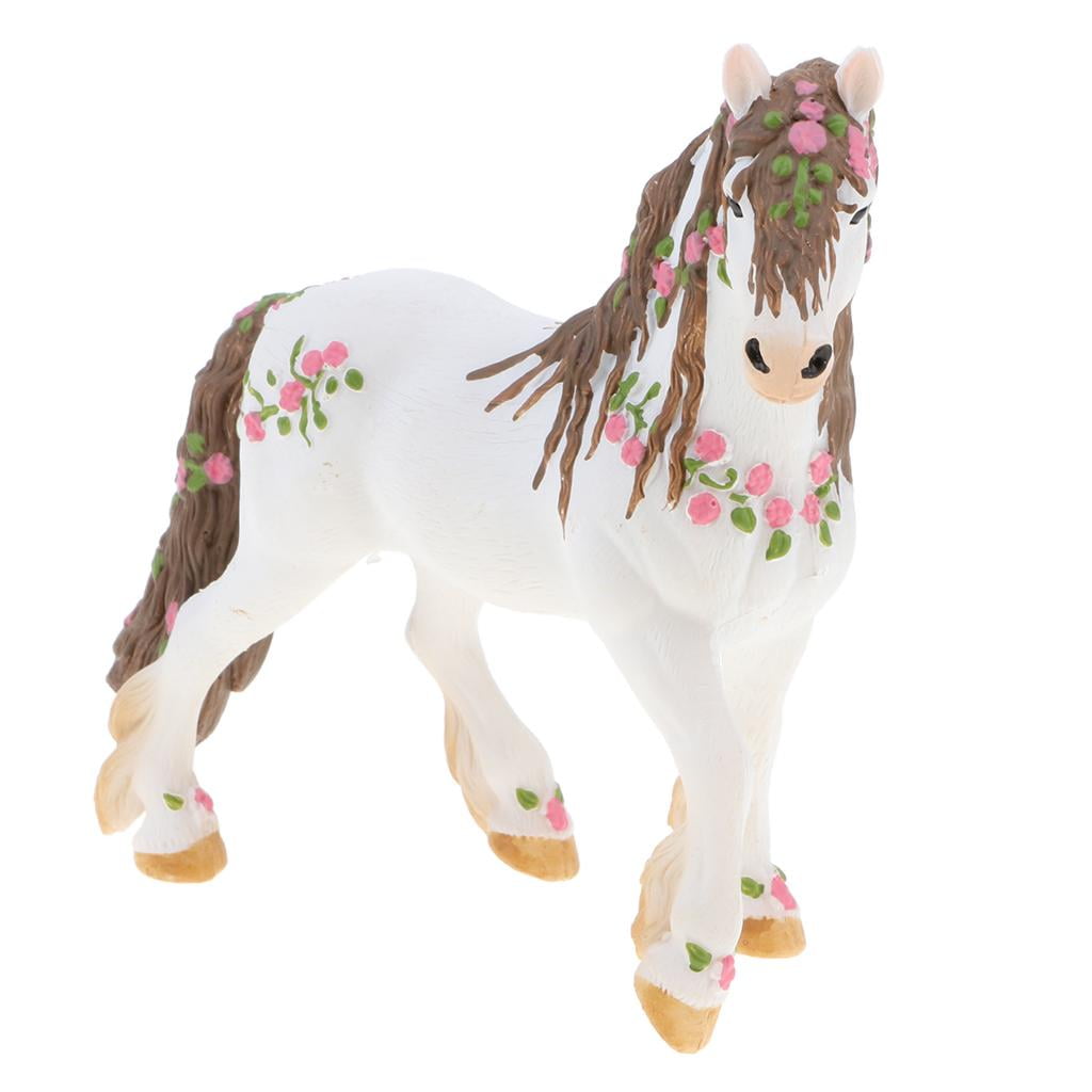 5 Inch Plastic Elf Horse Model Animal Figure Kids Educational Toy Home Decor 