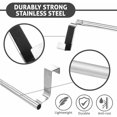 thumbnail image 3 of Cribun Towel Rail 2pc Single Lyer Bathroom Towel Holder Rack Rail Towels Bar Kitchen Bar Over Door Cupboard Hanger Clothes Belt Hand Hanging Towel Hanger 9inch, 3 of 7