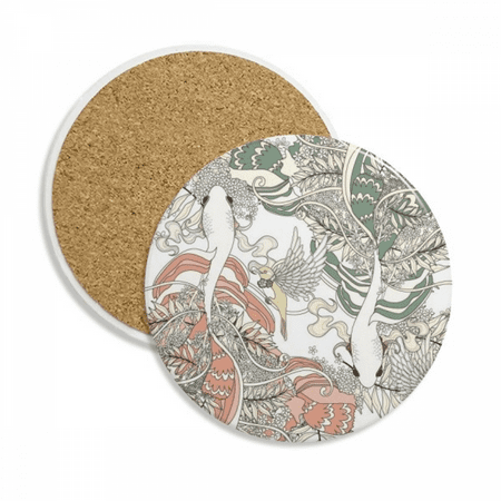 

Red Green Carp Coaster Cup Mug Tabletop Protection Absorbent Stone