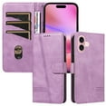 thumbnail image 1 of Phone Case for iPhone 16 Plus Magnetic PU Leather Card Slots Durable Wallet Cover, 1 of 5