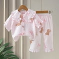 thumbnail image 4 of Vividxx Girls Pajama Sets Cute Print Collar Long Sleeve Tops Pants Sleepwear Outfits Sets For Toddler Kids Comfortable Loungewear Cozy Dailywear, 4 of 4