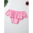 thumbnail image 4 of inhzoy Kids Girls 2 Piece Rushguard Swimsuits Bathing Suit Swim Shirt Bottom Tankini Bikini Set, 4 of 5