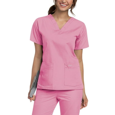 Landau Women's V-Neck Tunic Scrub Top, Style 8219
