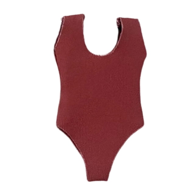Figura de acción a escala 1:12, disfraz, traje de baño informal, minitraje elegante para 6 personas Rojo