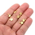 thumbnail image 4 of Pentagram Charm, 50Pcs Star Pendants Bulk Mini Pentagram Charm Pendants for Jewelry Making, Golden, 4 of 5