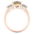 thumbnail image 4 of Clara Pucci 14K Rose Gold 2.5ct YellowMoissanite Three-Stone Ring for Women, 4 of 8