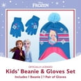 thumbnail image 2 of Set de gorro de invierno y guantes para niños Disney Frozen Elsa Anna Girls, 2 of 7