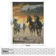 thumbnail image 4 of Chilfamy  Wild Horses Blanket Horse Blanket Throw for Boys Men Horses Running at The Beach Print Fuzzy Blanket for Couch Bed Throw TV Blanket Horse Lovers Gifts White, 4 of 6