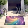 thumbnail image 2 of Colorful Tie Dye Nebula Pattern Flannel Non Slip Door Rugs,Washable Door Mats Indoor,Decorative Door Mats,Dirt-Resistant and Absorbent Doormat for Entrance,Bedroom,Kitchen,Bathroom,31.5x17in(80x43cm), 2 of 4