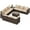 Brown, variant on Gymax 12 PCS Outdoor Patio Wicker Sectional Sofa Set w/ 32'' Propane Fire Pit Table Tank Holder Beige