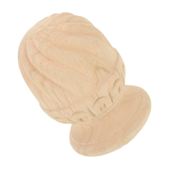 ELAYARD Unfinished Wood Finial Topper with Elegant Carved Design for Home Staircases