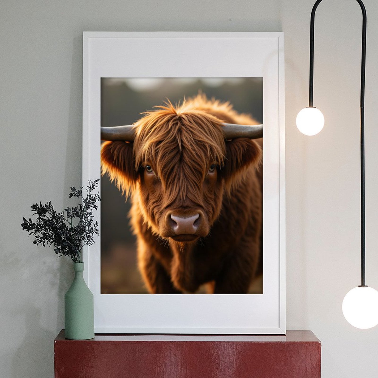 Diamond Art Kits for Adults - 5d Brown Long-Haired Cattle Portrait Diamond Painting for Adults, Diamond Art for Adults Beginners, Diamond Painting Kits for Adults for Home Wall Decor