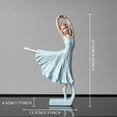 thumbnail image 6 of Resin Ballerina Figurine Ballet Dancer Statue, Elegant Girl Sculpture Art Home Desk Decor Ornament for Bookshelf, Tabletop, Living Room, 6 of 9