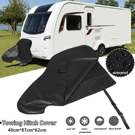 Universal Caravan Hitch Cover, Waterproof Tow Tongue Jack Cover,Trailer Towing Ball Lock Covers