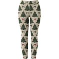 thumbnail image 2 of Christmas Leggings for Women Elastic High Waist Slim Fit Festive Print Thermal Leggings Workout Yoga Pants, 2 of 5