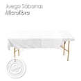 thumbnail image 4 of Juego de Sábanas La Nueva Perla Blanco Microfibra para Masaje Spa y Exploración, 4 of 8