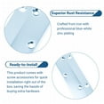 thumbnail image 4 of WellMade 10 Pcs 5" Zinc Plated Steel Flat Mending Plates - Heavy Duty Rust-Resistant Straight Braces, Reinforcement Joining Plates for Wood, Furniture, 4 of 7