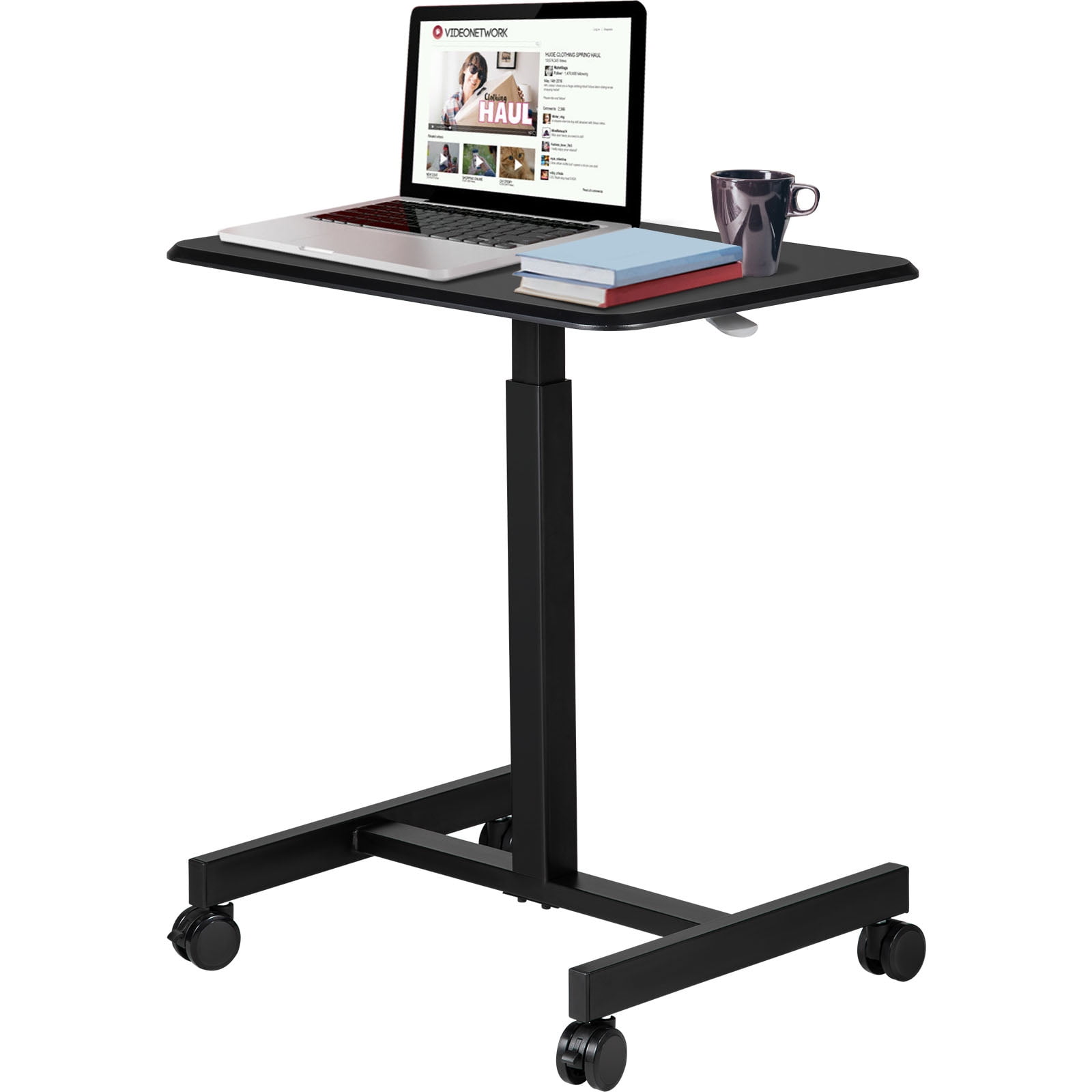 BENTISM Mobile Laptop Desk Rolling Computer Table Adjustable Laptop