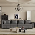 thumbnail image 2 of EUROCO 122.8" Oversized  Chenille  Fabric Sectional Sofa with Storage ,4 Seater Modular Minimalist Sofa Free Combination with 5 Pillows for Living Room, Office, Apartment, Small Space,Gray, 2 of 12