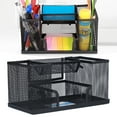 thumbnail image 3 of Pen Holder, Metal Rectangular Firm Durable Classic Shape Office Supplies Convenient Practical Stable Placement  For Office, 3 of 8