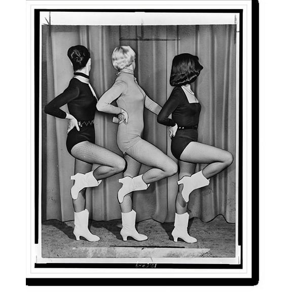 Historic Print, [Old Gold cigarette commercial dancers pose with their faces away from camera], 16" x 20"