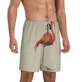 thumbnail image 2 of Pofeuu Flamingo Sitting On Chair Print Men's Soft Woven Elastic Waistband Sleep Pajama Short-Small, 2 of 6