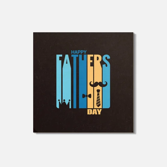 Fathers Day Holiday 4'' X 4'' Square Wooden Coaster