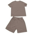 thumbnail image 4 of MuXiKeJi Clothes Women's 2 Piece Lounge Sets Short Sleeve T-Shirt and Drawstring Shorts Casual Pajamas Vacation Outfits with Pockets, 4 of 4