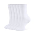 thumbnail image 7 of CLOSEMATE Womens Thin Crew Socks Soft Combed Cotton Comfortable Casual Everyday Wear Socks 5 Pairs(5White, Size M), 7 of 7