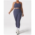 thumbnail image 6 of PISONIC Workout Sets for Women 2 Piece Plus Size Sports Bra and High Waist Leggings Yoga Outfits, 6 of 7