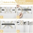thumbnail image 3 of No Hook Shower Curtain with Snap in Liner and Sheer Window, Modern Hotel Style Shower Curtain Set for room Decor, Washable and Quick Install, Beige and White, 71 X 74 Inches, 3 of 4