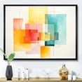 thumbnail image 2 of Designart "Multihued Cubic Designs I" Extra Large Abstract Framed Wall Art - Modern Multicolor Abstract Geometric Bedroom Framed Canvas Wall Art, 2 of 7