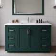 thumbnail image 2 of Wyndham Collection Miranda 54" Wood Single Bathroom Vanity in Nickel/Green, 2 of 6