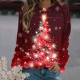 thumbnail image 4 of Christmas Sweatshirts for Women 2025 Long Sleeve Crewneck Xmas Holiday Graphic Sweatshirt Pullover Tops, 4 of 5