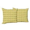 thumbnail image 6 of Ambesonne Colorful Throw Pillow Cover 2 Pack, Yellow Kitchenware, 24", Multicolor, 6 of 6