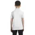 thumbnail image 3 of Hanes Polo en Jersey pour Enfants en Mélange de Coton, TP, Blanc, 3 of 6