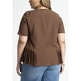 thumbnail image 2 of ELOQUII Women's Plus Size Pleated Hem Top, 2 of 6